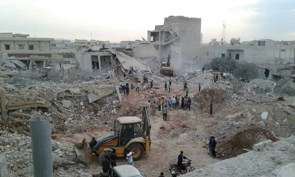 Aftermath of the airstrikes in Zardana, Idlib on June 7th, 2018 (via EuphratsPost)