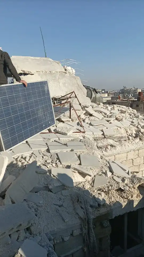 Destruction caused by Coalition (British) airstrikes on al-Bab on December 20, 2022. (Image posted by Afrin Post)