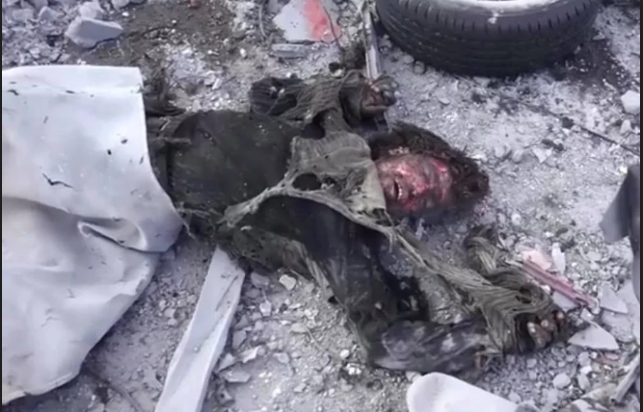 Civilian killed in an alleged Coalition airstrike on Tabaqah: al Nabablah, 21st March 2017. (via