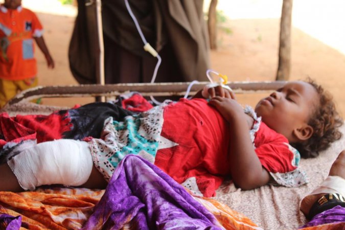 Chilld allegedly injured by US strike on Kunya Barrow on May 17th, 2020 (via Somali Memo)