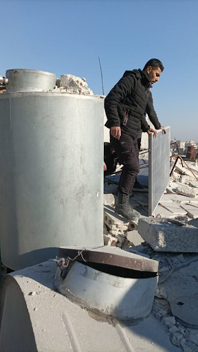Destruction caused by Coalition (British) airstrikes on al-Bab on December 20, 2022. (Image posted by @vdcnsyria)