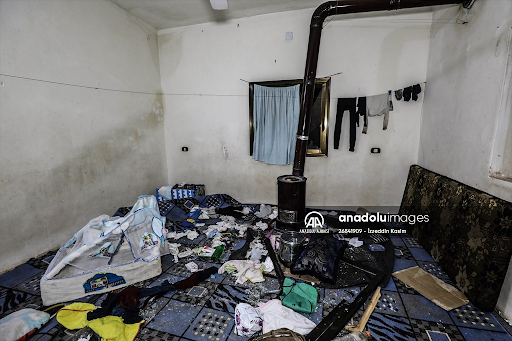 Destruction and remnants of US air raid on February 2nd 2022 (Image via Anadolu Agency / Ezzedine Al-Qasim)