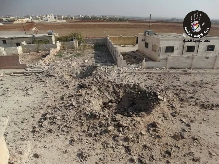 'Destruction of Russian airstrikes on #Atarib city last night' (via Civil Defence Aleppo)