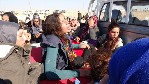 Images from the funeral of the victims killed in an alleged Turkish attack (via ANHA)