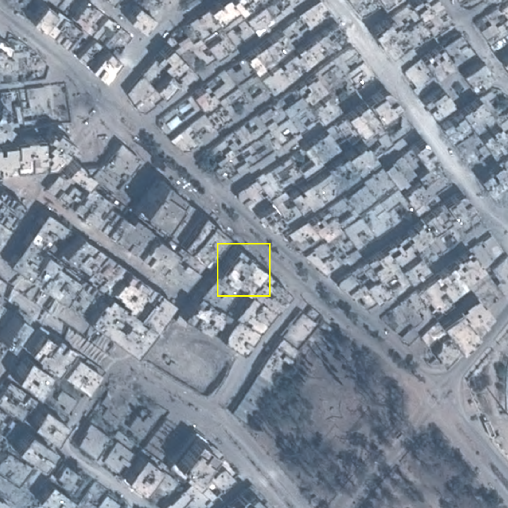 Image of the building before the strike on August 11, 2017 (via Amnesty International)