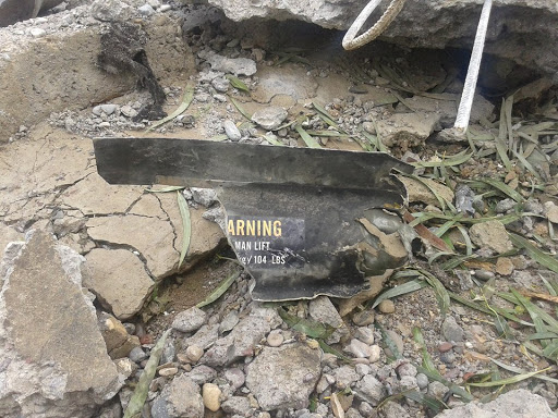 Remains of US missile supposedly used in the attack (photo provided by family member of the victims)