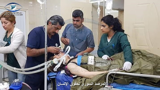 Injured from the attack (via SOHR)