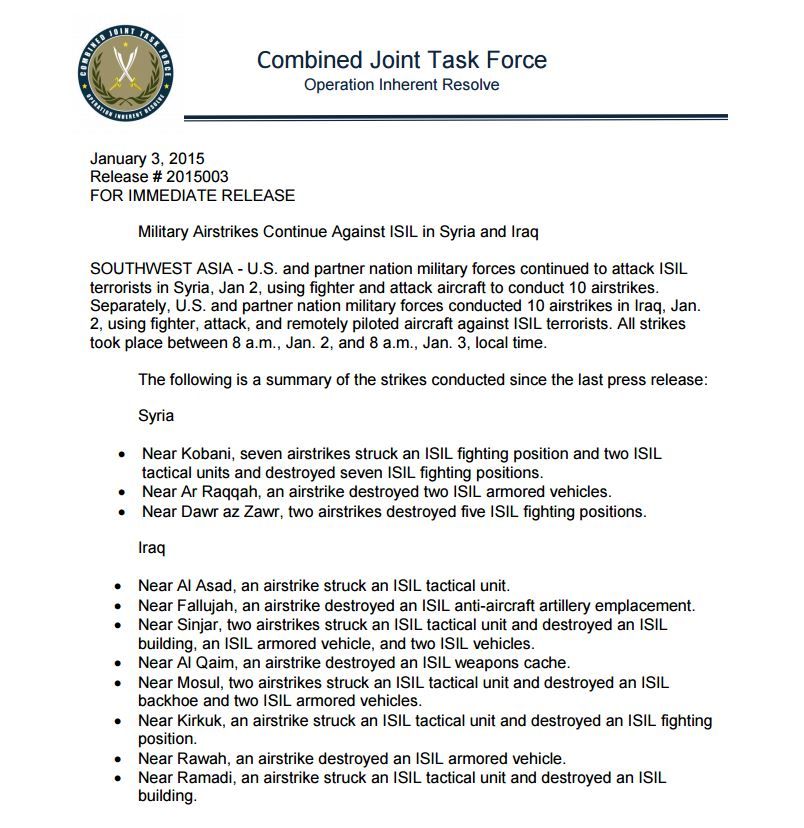 The Coalition's January 2nd/3rd 2015, which was never publicly released. 