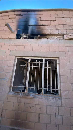 Effects of the US strike in Al-Qaim district on February 3, 2024. (Image posted by ِMountather Al Zaydi)