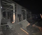 Image via Alghadeer in the aftermath of the American airstrike that hit Karabala international airport project that was still under construction bordering Najaf province on March 13th, 2020.