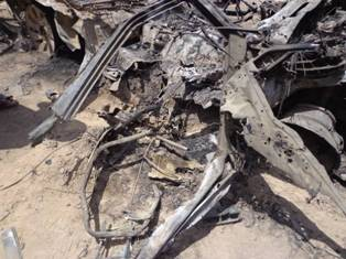 Damage caused by alleged US drone strikes on August 28, 2012. (Image posted by Dammonnet)
