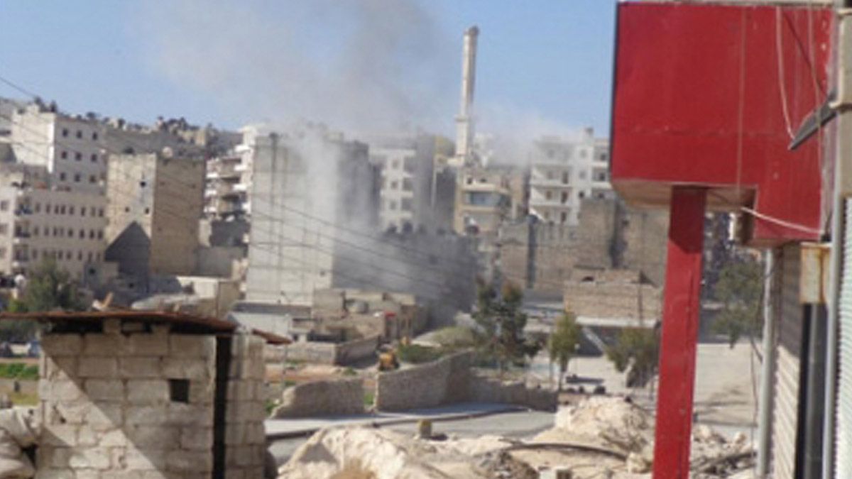 Sheikh Maqsod following airstrikes on December 21st (via Ana Press)