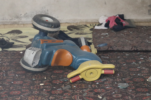 Syrian Civil Defense supported the victims and attended the incident after at least one missile hit Al-Bab causing up to ten civilian deaths (Image via SCD / Facebook)