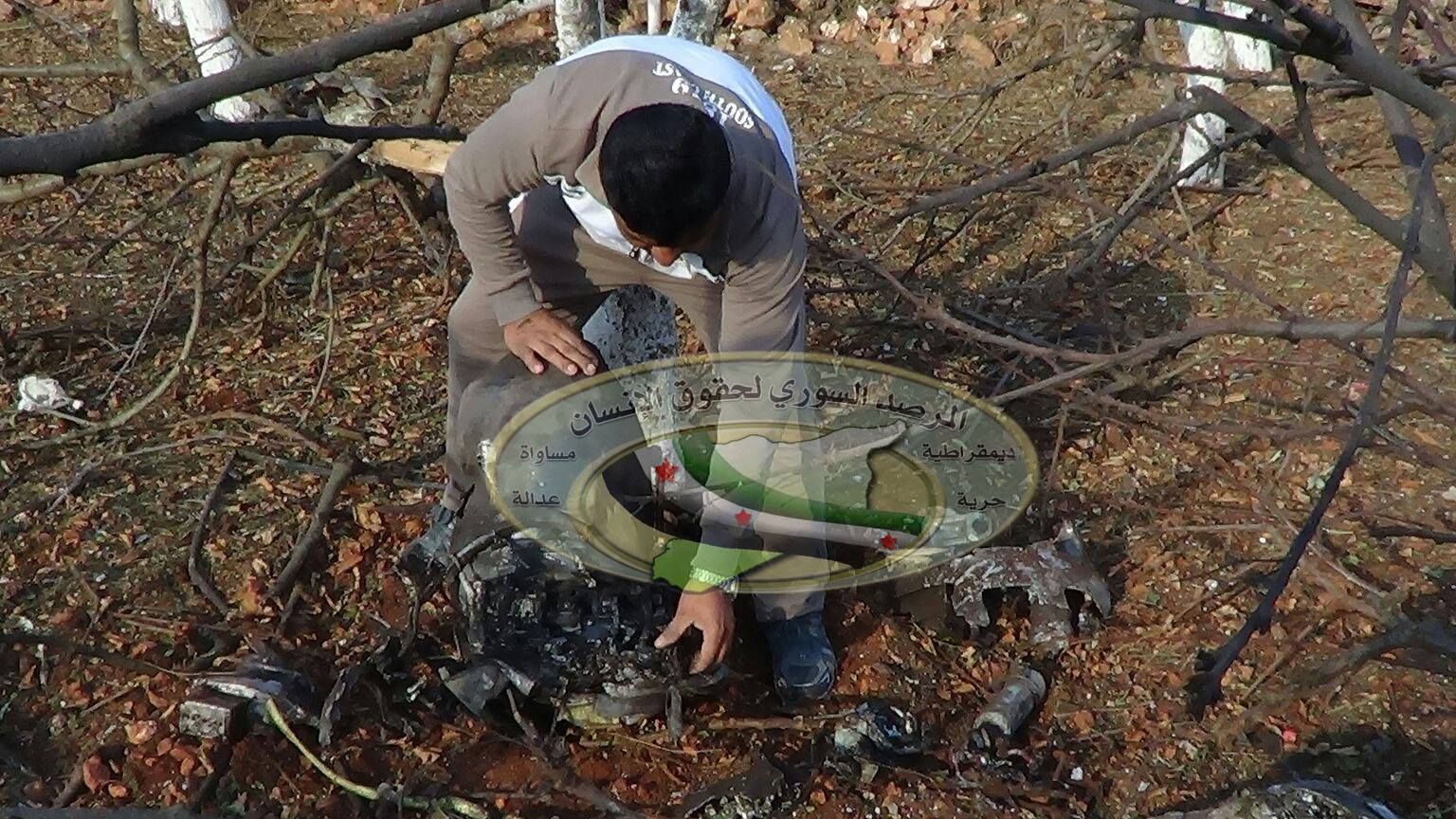 Missile fragments recovered at al Bara, Idlib, Oct 7th 2015 (via SN4HR)