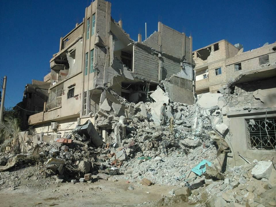 The aftermath of an alleged Russian airstrike on Hamidiya, Dec 22nd (via Deir Ezzor is Being Slaughtered Silently)