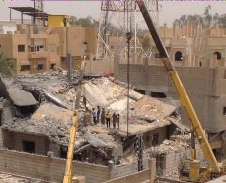Aftermath of reported Coalition strike at Abu Kamal May 16th, which killed multiple civilians (via Deir Ezzor is Being Slaughtered Silently)