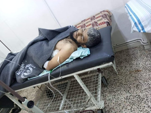 The young man, "Ahmed Hussein Ali al-Qubba," who was injured or killed by alleged Coalition and SDF raids on November 22, 2022. (Image posted by @DeirEzzore)