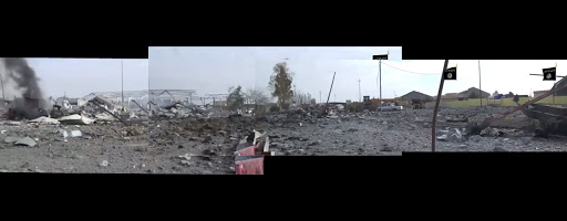 Stills from an Al Jazeera report (Daesh video). Published on Jun. 11th, 2015 (one week after the incident).