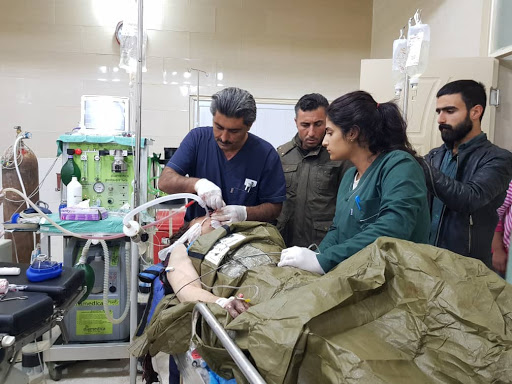Civilians killed and injured in an alleged Turkish strike on a vehicle of 5 civilians in Qurunful village in Syria on Nov 20th, 2019 (via ANHA)