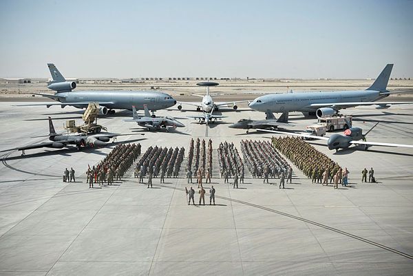 Australian Defence Force personnel based at Australia's main air operating base in the Middle East region. (Aus MoD)