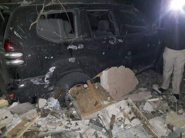 Aftermath of alleged Israeli strikes on the house of Islamic Jihad leader Akram Al Ajoura in Damascus' Al Mazza neighbourhood on November 12th, 2019 (via Free Deir Ezzor Radio).