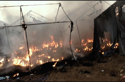 Damage caused by fighting between Al-Shabaab and government forces, as well as unknown airstrikes on Bariire on April 4, 2021. (Image posted by Garowe News)