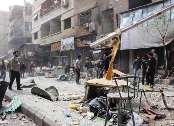 Aftermath of alleged Russian airstrike on Manbij, Dec 12th (via Alaan TV)