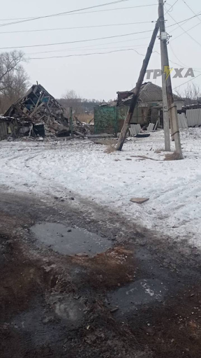 Damage caused by alleged Russian shelling of Zolochev on March 10, 2022. (Image posted by Truexanewsua)