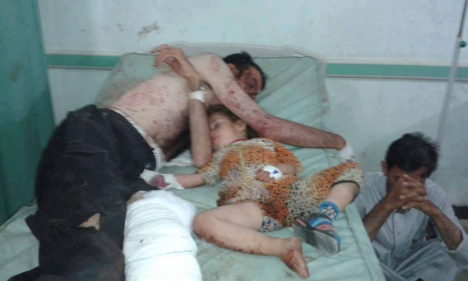 A picture of the child (same victim) and the father who were both killed following an alleged Coalition strikes on Fallujah, June 15th (via newsofiraq 3)