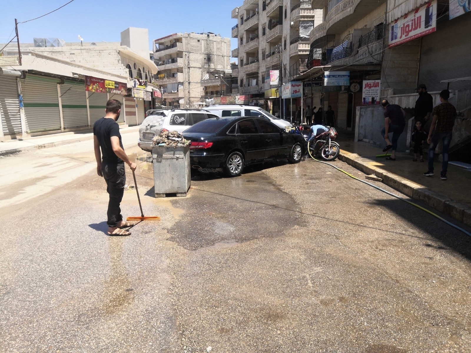 An image of a cleaning up following airstrikes on Afrin on June 12, 2021. (Image posted by Syrian Civil Defense)