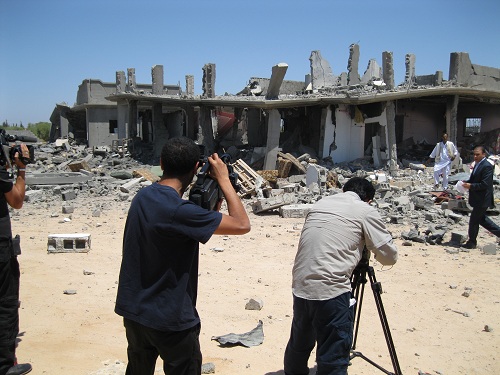 House allegedly destroyed by NATO airstrikes on Majer on August 8th, 2011 (via Global Research)