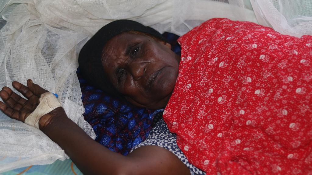 70 year old Khadija Mohamed, reportedly injured in a US strike on Jilib on February 2nd 2020 (via Radio Morad)
