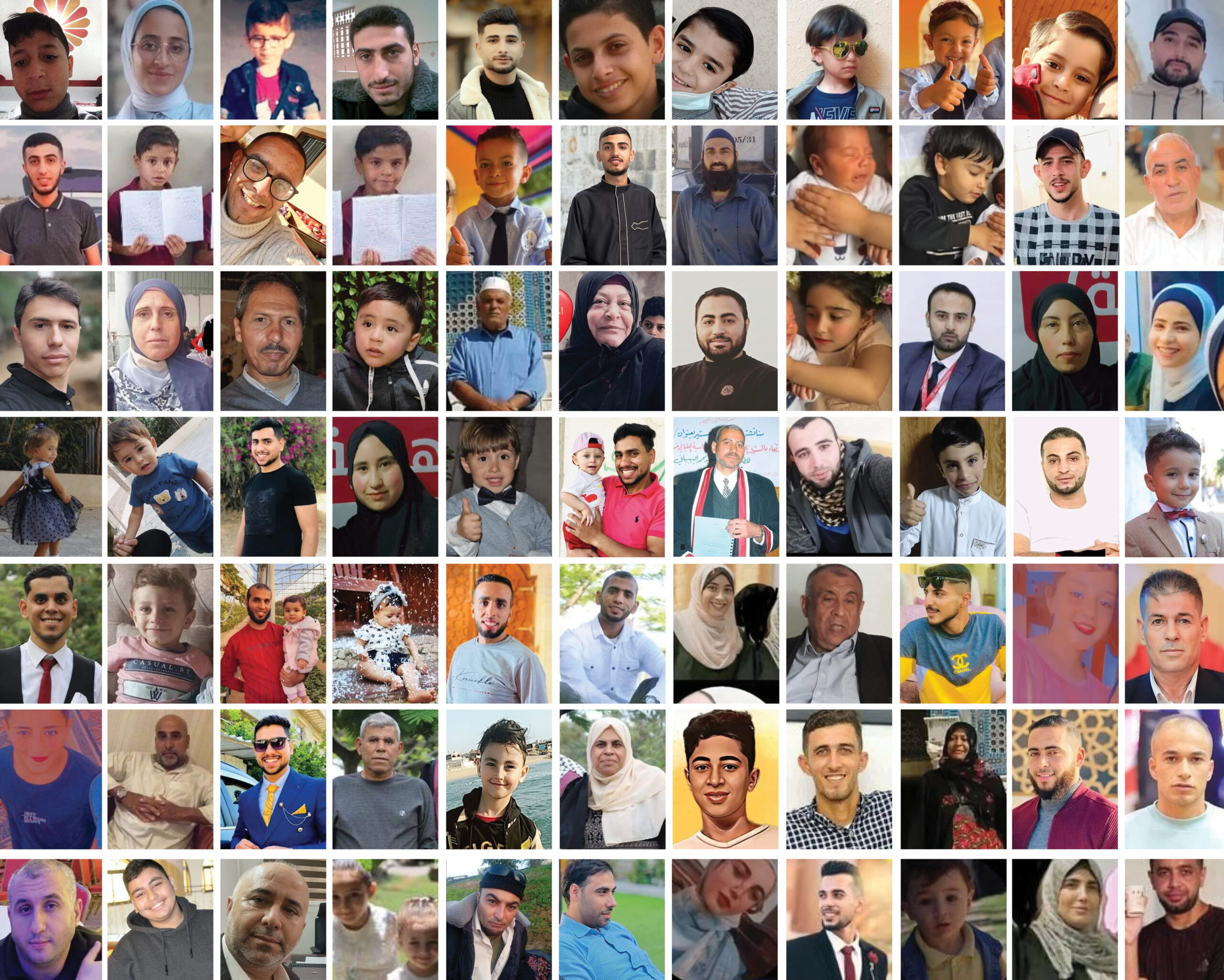 Faces of Civilian Deaths in Gaza