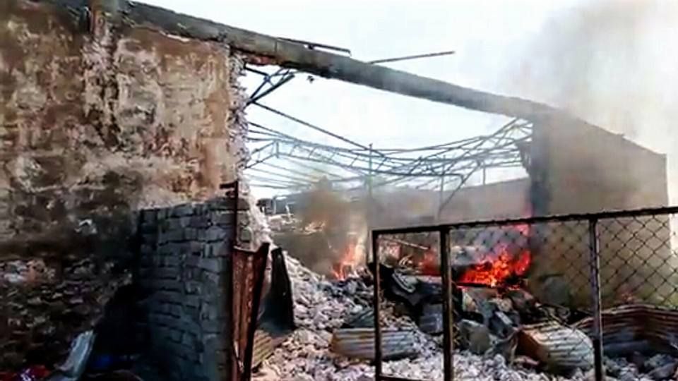The Al Najmawi flour mill in eastern Mosul, destroyed in alleged Coaltion strike March 31st (via NRN News)