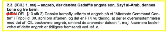 A part of one of the documents released to Rasmus (Altinget)