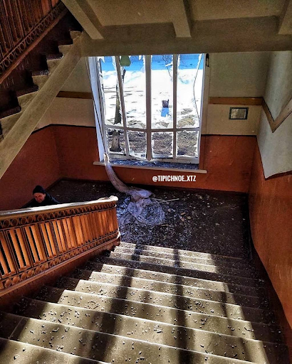 Damage caused by shelling of Kharkiv on March 20, 2022. (Image posted by Tipichnoextz via Telegram)