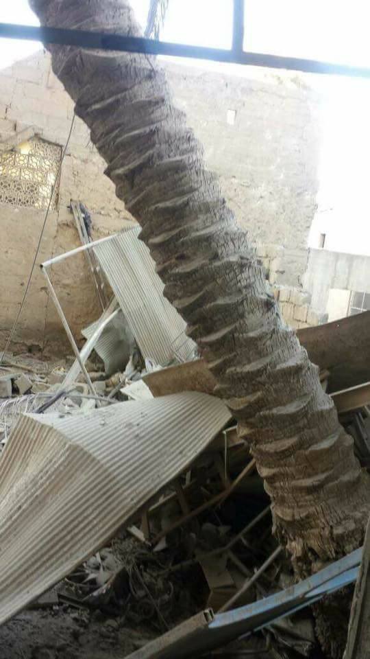 The extent of damage to civilian homes in the aftermath of the Coalition airstrike on Al Mayadin, Deir Ezzor, 26th June 2017. (via Euphrates Post)