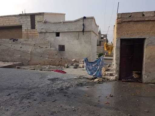 Damage to civilian properties, and trees as a result of alleged Turkish shelling on Ain Issa, Raqqa, Syria on Nov 28th, 2020. (via @HisoEla).