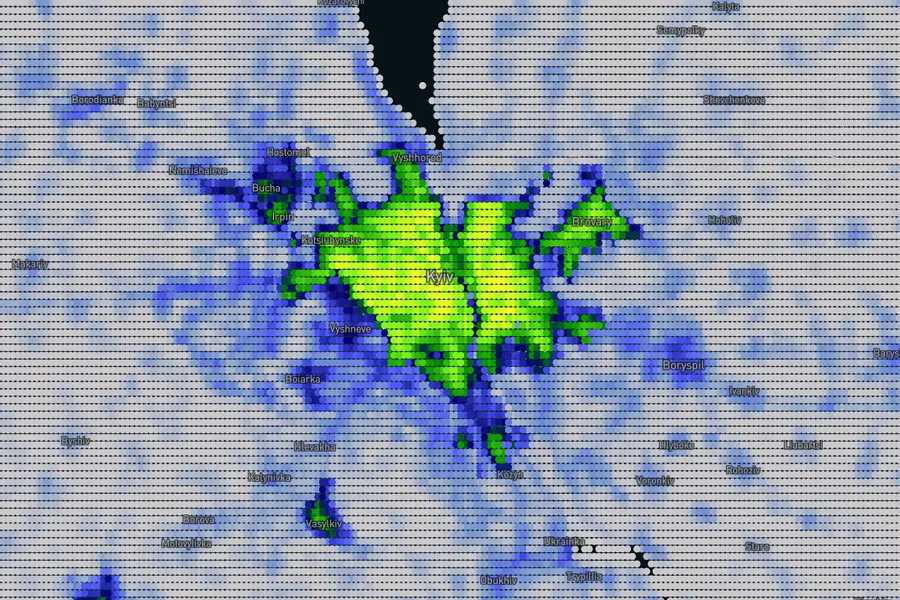 Airwars launches interactive Ukraine population density map
