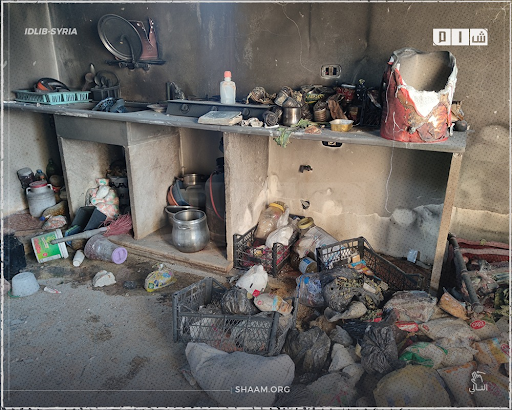 5 of 7: Shaam news uploaded photographs of the destruction and remains of the house which was targeted by a US air drop operation on February 3rd in the Atma region of northern Syria (Image via Facebook)