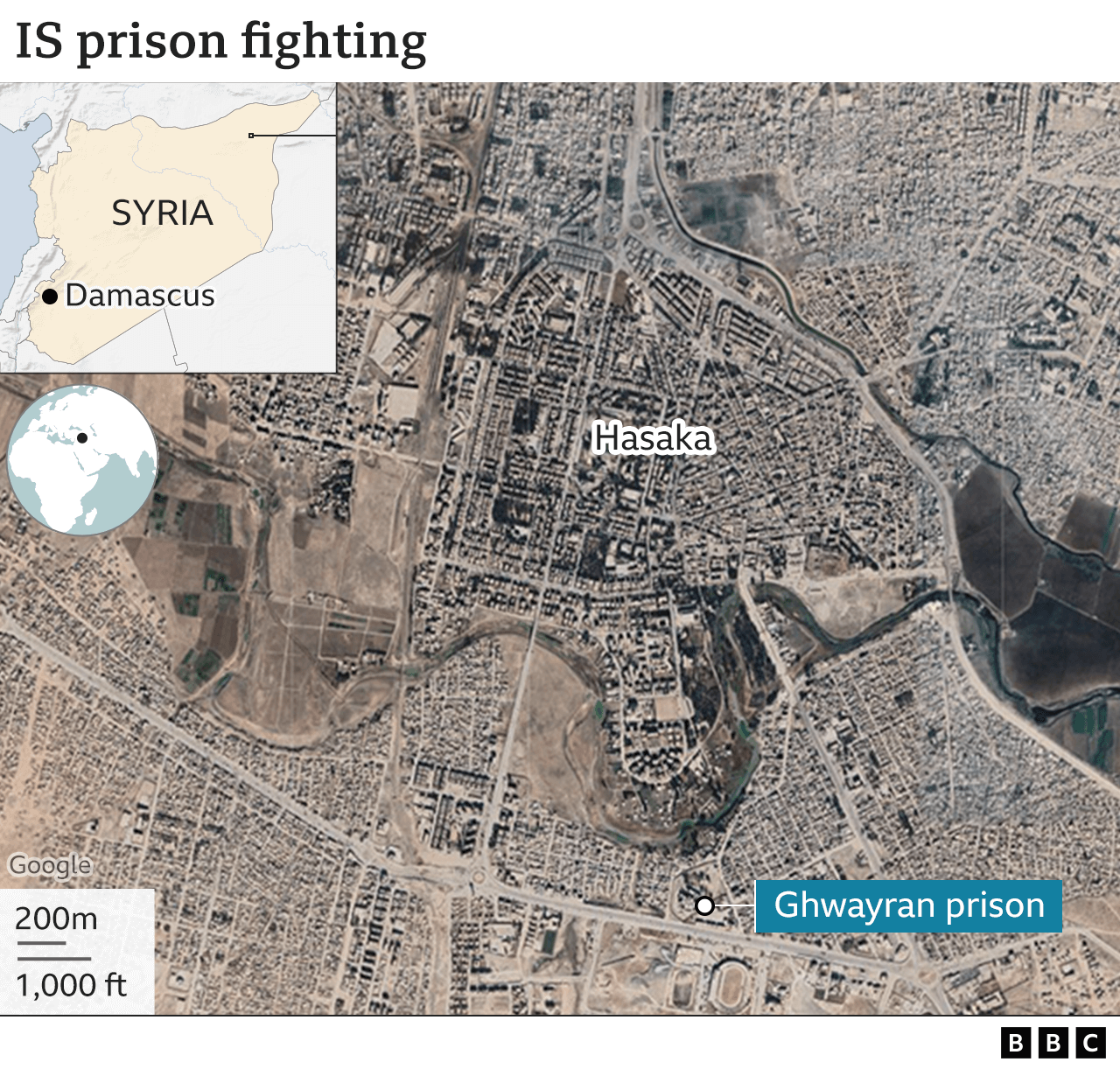 Location of the prison. (Image from Google Maps)