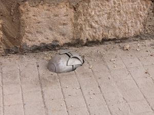 Remains of a cluster bomb allegedly dropped by Russian warplanes on Al Murja, Dec 14th via SNN)
