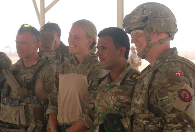 Danish commanders on a visit to forces stationed in Kuwait, July 15 2015 (Danish MoD)
