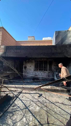 Effects of the US strike in Al-Qaim district on February 3, 2024. (Image posted by ِMountather Al Zaydi)