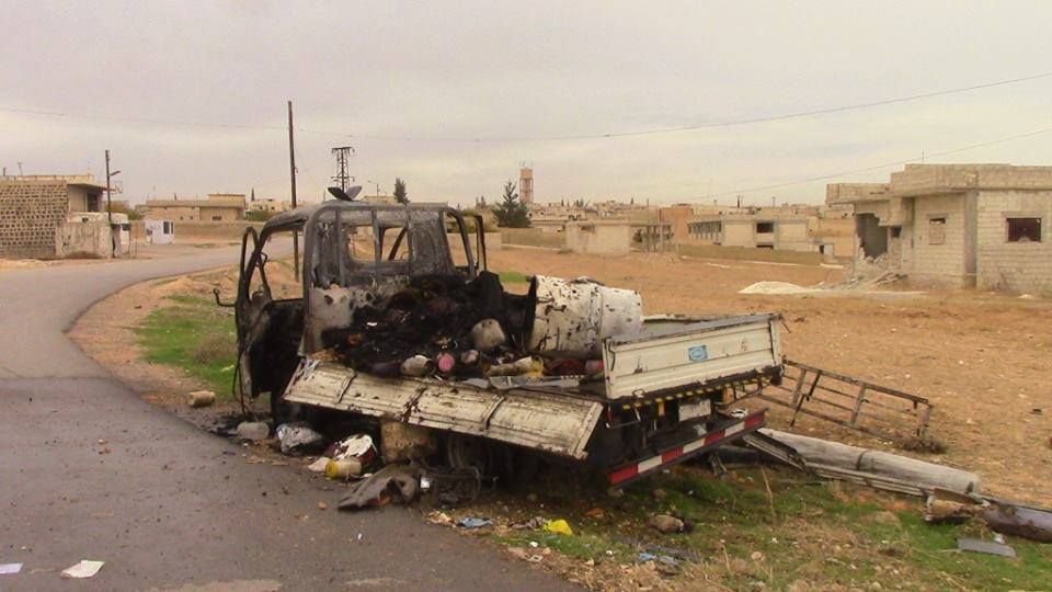 Remains of a vehicle after alleged Russian strike near x, 15th November (via SNN)