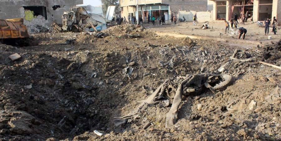 Aftermath of reported Coalition strike at Hit December 15th, which injured eight civilians (Hit News)