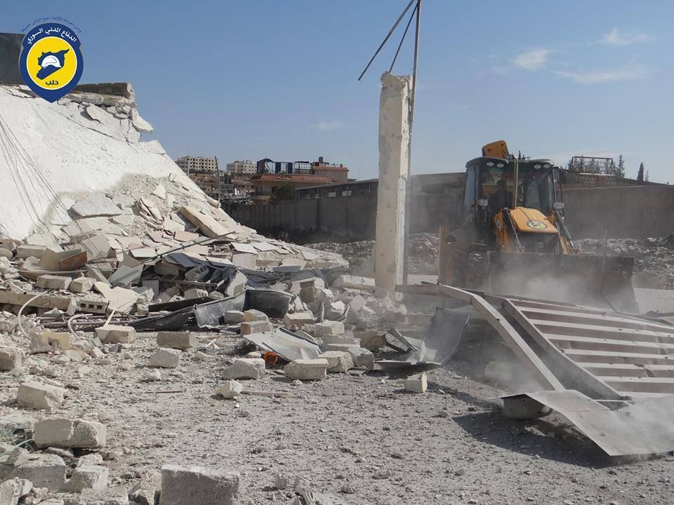 Aftermath of alleged Russian airstrike on Hraytan November 1st (via White Helmets)