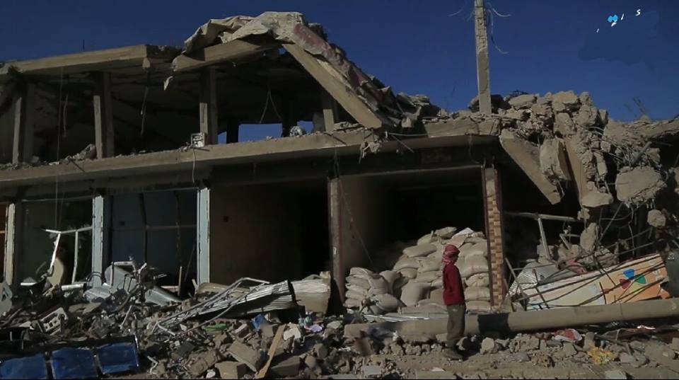 The ruins of a hospital in al Sha’afa, following an alleged Coalition airstrike on Jan 23rd (via Free Deir Ezzor)