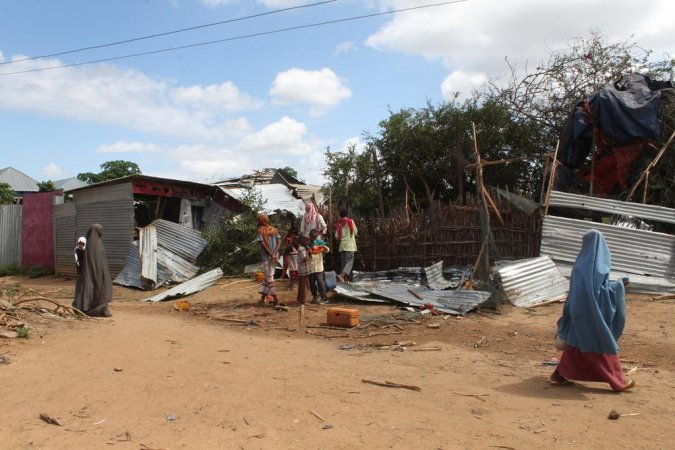 Damaged building after US strike on Kunya Barrow on May 17th, 2020 (via Somali Memo)