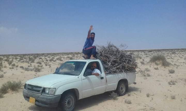 Abdel Nabi Milad Ashtaiwi Al Sabi’i, here posing on a vehicle, was killed in alleged LNA strikes on Wadi Azkir on June 29th, 2020 (via Mansour Azker).